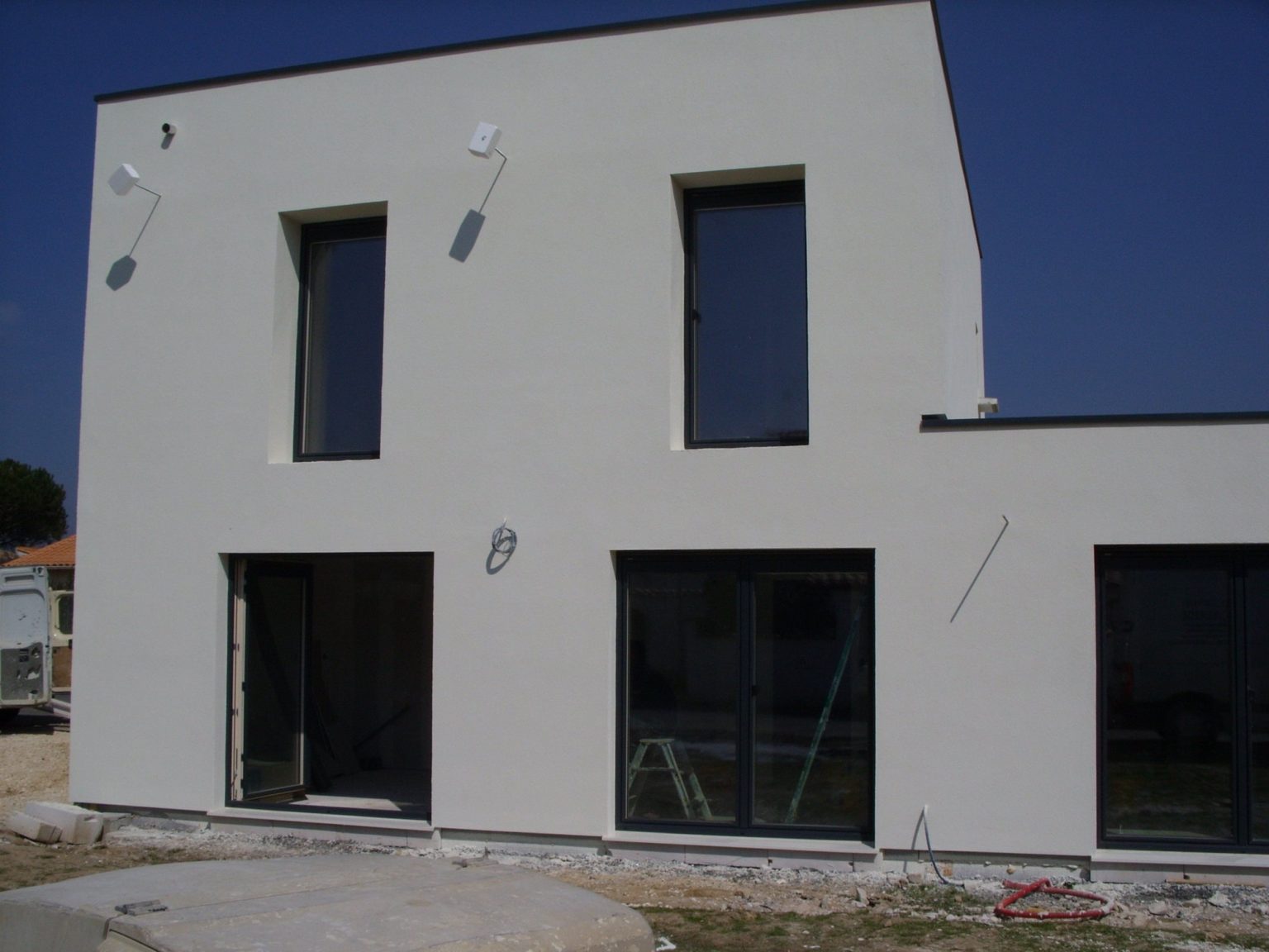 Article : Façade enduite d’une maison à Soyaux