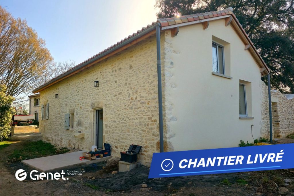 Chantier livré : grange en pierre rénovée à Taponnat-Fleurignac