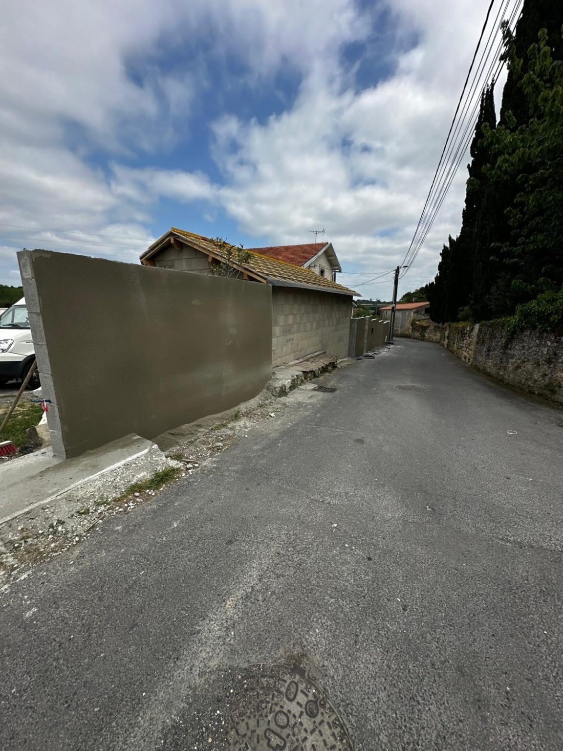 Article : Murs en blocs béton enduits à Nersac