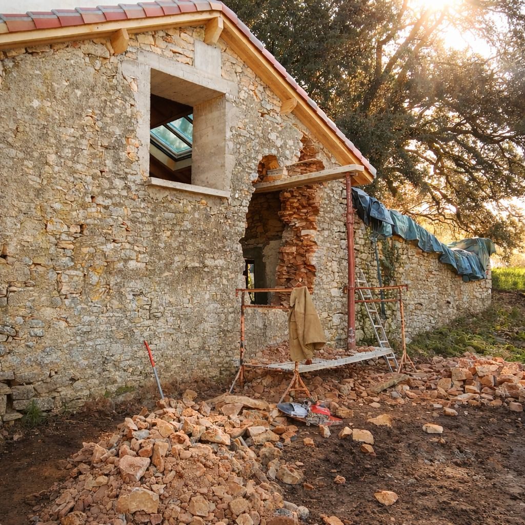 Article : Rénovation complète d’une maison en pierre à Terres-de-Haute-Charente